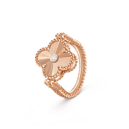 [OAKJURI Jewelry]CLOVER RIVERSIBLE RING ROSE GOLD COLLECTION