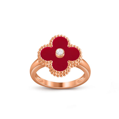 [OAKJURI Jewelry]CLOVER DIAMOND RING ROSE GOLD COLLECTION