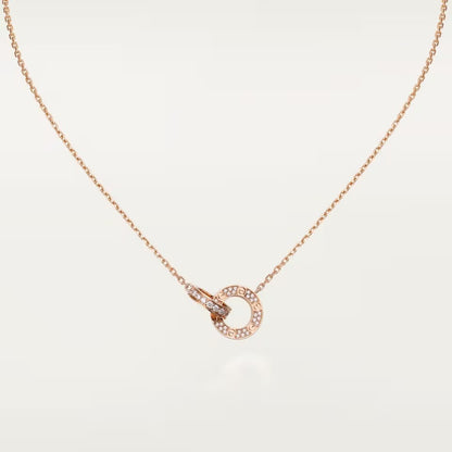 [OAKJURI Jewelry] LOVE  FULL DIAMOND PENDANT NECKLACE