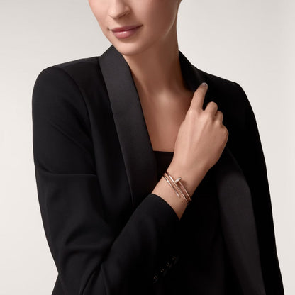 [OAKJURI Jewelry] JUSTE BRACELET 3.5MM DOUBLE ROW DIAMOND