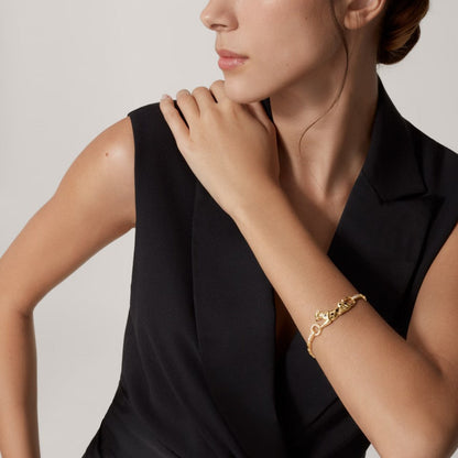 [OAKJURI Jewelry] PANTHERE HALF DIAMOND ON CHAIN BRACELET