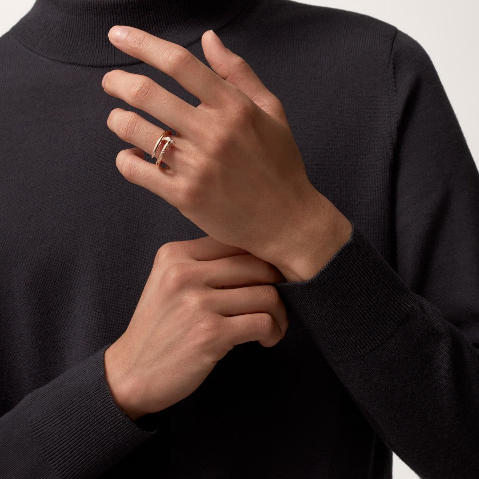 [OAKJURI Jewelry] JUSTE RING 2.6MM HALF DIAMOND