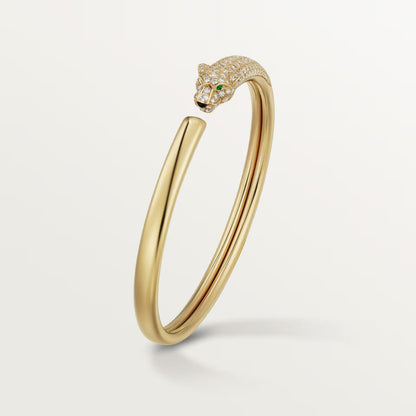 [OAKJURI Jewelry] PANTHERE HALF DIAMOND OPEN BRACELET