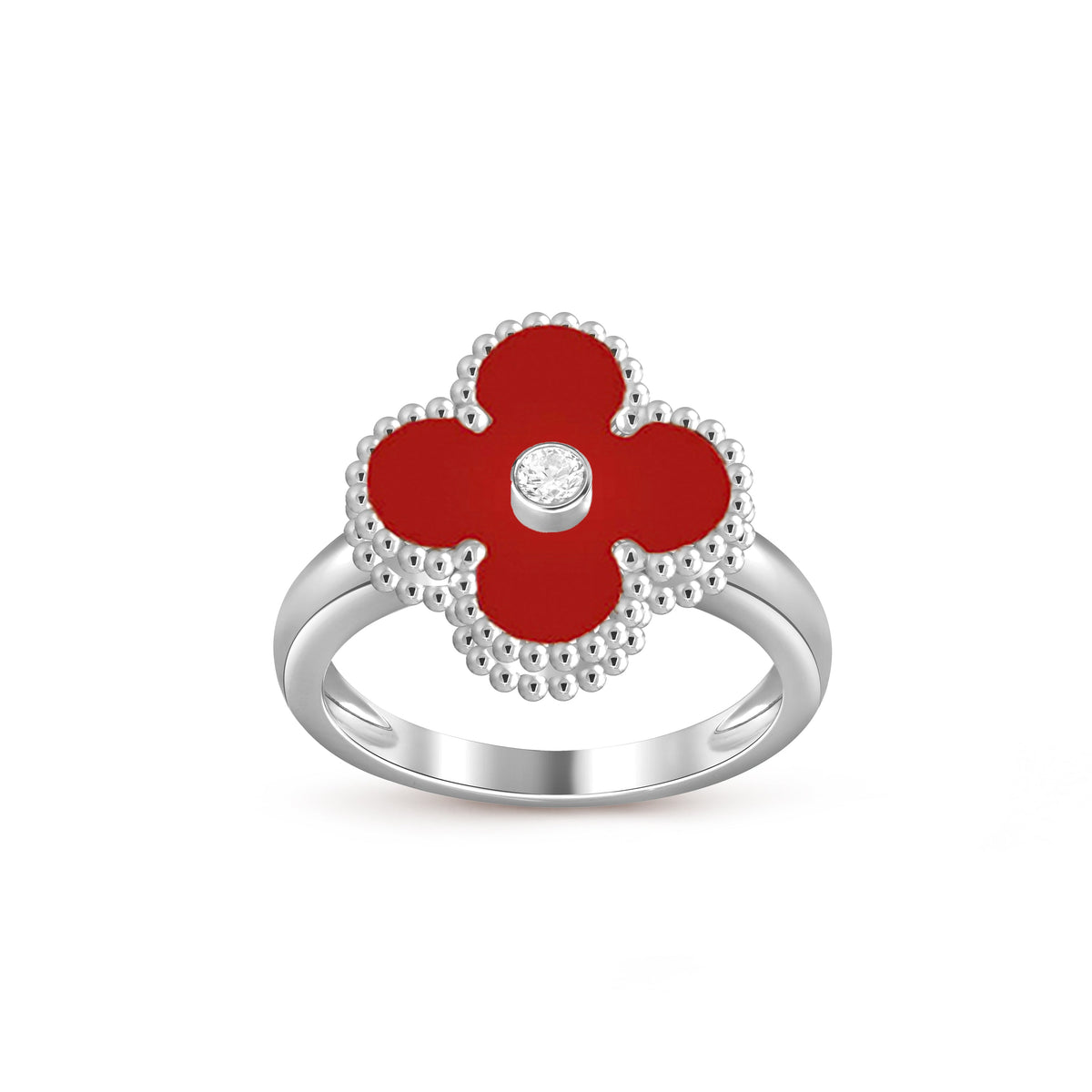 [OAKJURI Jewelry]CLOVER SILVER DIOMND RING COLLECTION