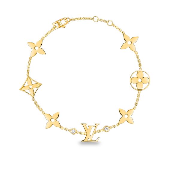[OAKJURI Jewelry]STAR AND SUN 7 MOTIFS GOLD BRACELET