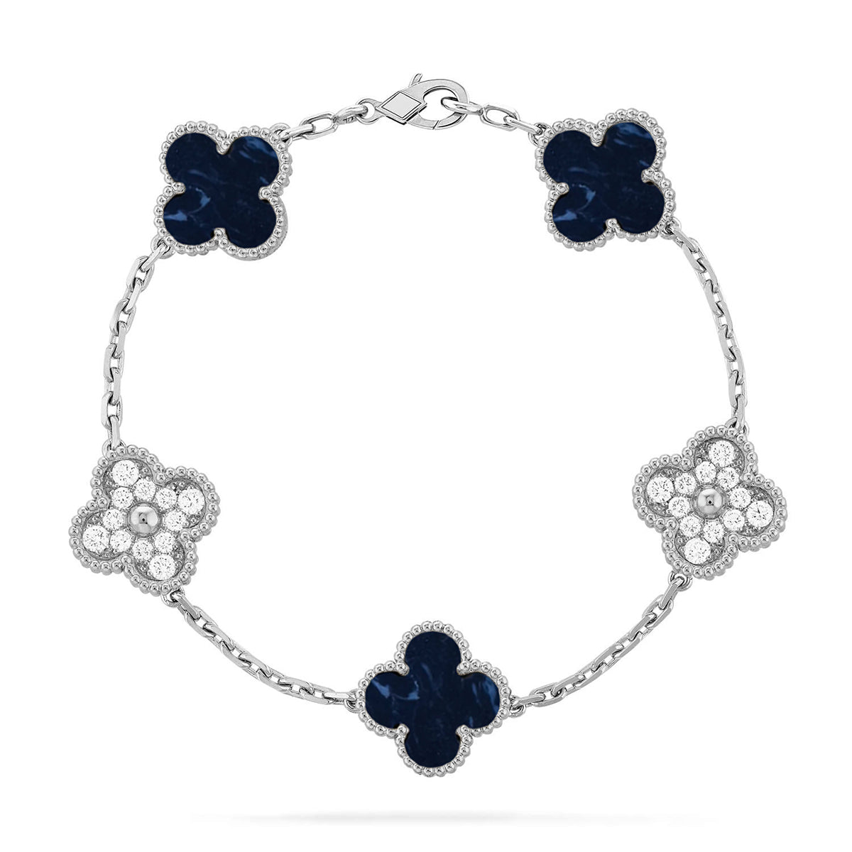 [OAKJURI Jewelry]CLOVER 5 MOTIF PIETERSITE BRACELET COLLECTION