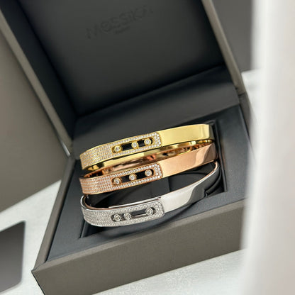 [OAKJURI Jewelry]Move Noa Rose Gold Pavé Diamond Bangle Bracelet