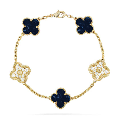 [OAKJURI Jewelry]CLOVER 5 MOTIF PIETERSITE BRACELET COLLECTION