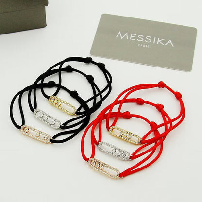 [OAKJURI Jewelry]Messika Care(s) pink cord pavé bracelet