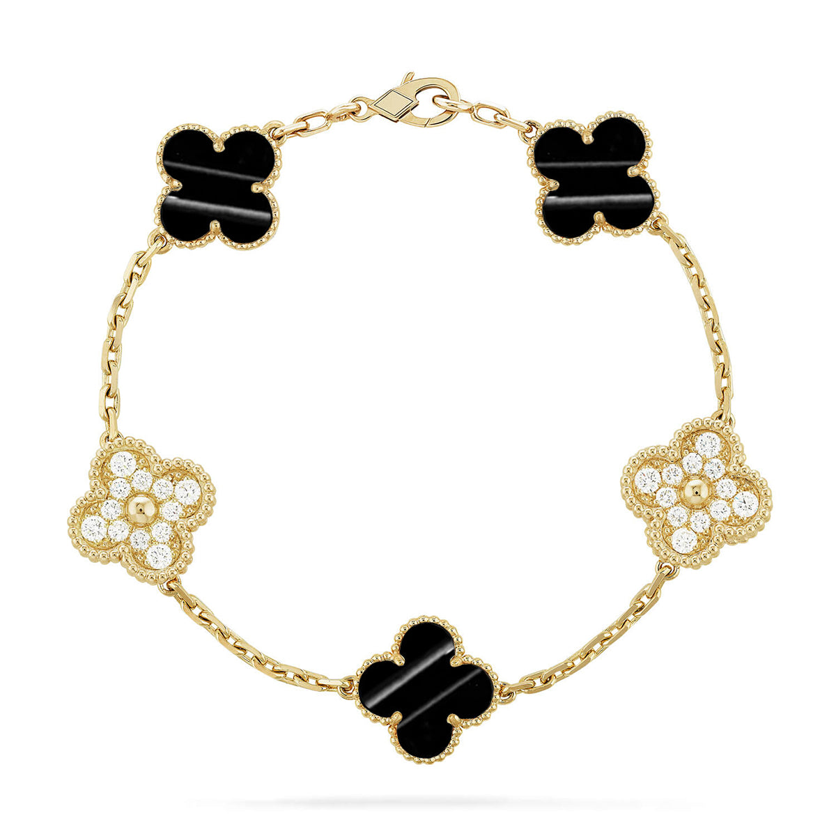[OAKJURI Jewelry] CLOVER 5 MOTIF PULSAR STONE BRACELET COLLECTION