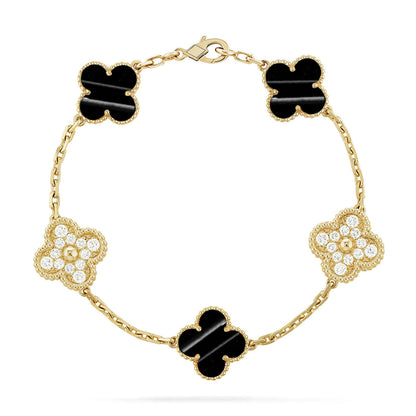 [OAKJURI Jewelry] CLOVER 5 MOTIF PULSAR STONE BRACELET COLLECTION