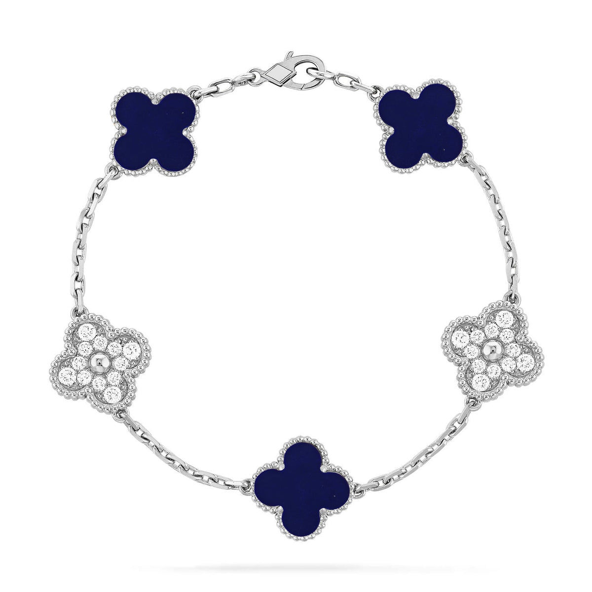 [OAKJURI Jewelry]CLOVER 5 MOTIF LAPIS LAZULI BRACELET COLLECTION