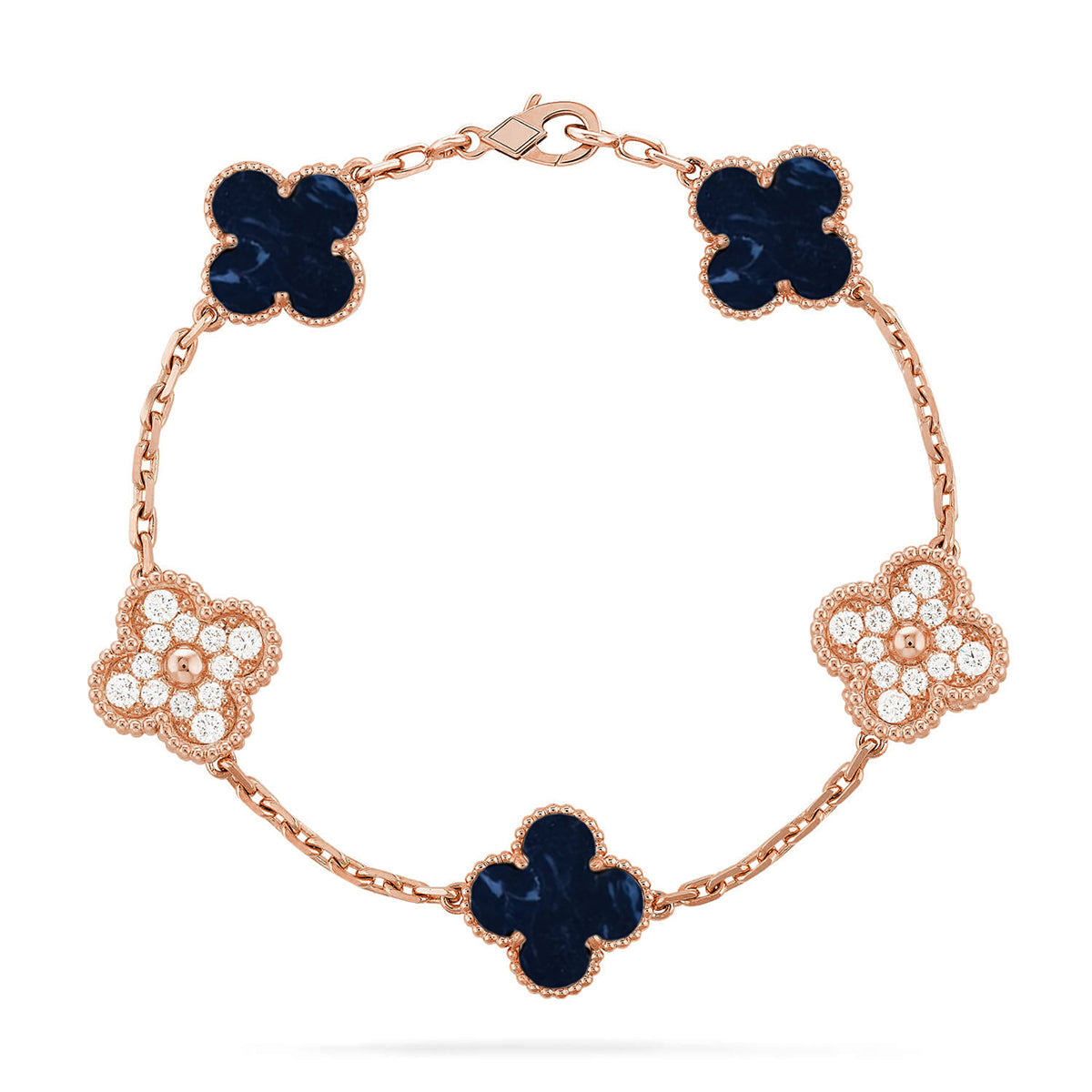 [OAKJURI Jewelry]CLOVER 5 MOTIF PIETERSITE BRACELET COLLECTION