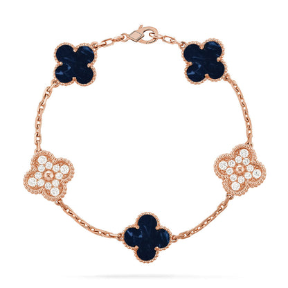 [OAKJURI Jewelry]CLOVER 5 MOTIF PIETERSITE BRACELET COLLECTION