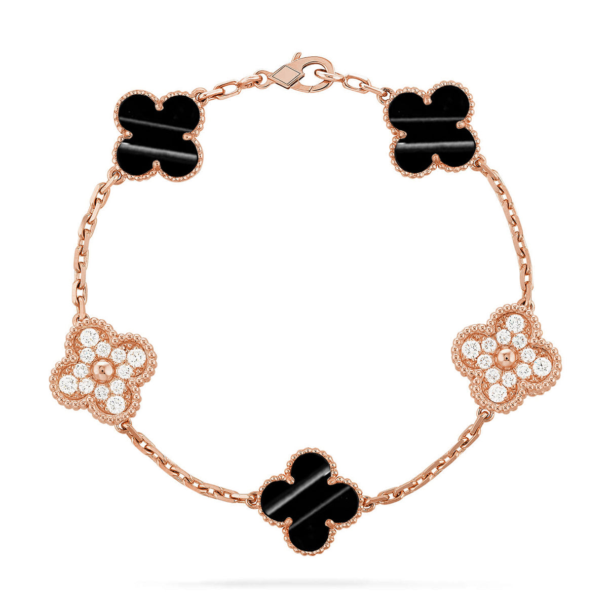 [OAKJURI Jewelry] CLOVER 5 MOTIF PULSAR STONE BRACELET COLLECTION