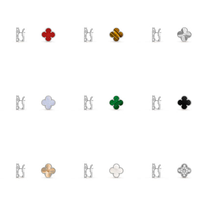 [OAKJURI Jewelry]CLOVER SILVER 15MM MOP EARRINGS COLLECTION