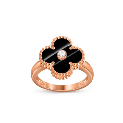 [OAKJURI Jewelry]CLOVER DIAMOND RING ROSE GOLD COLLECTION