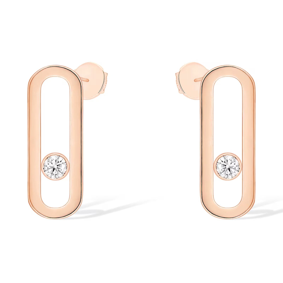 [OAKJURI Jewelry]MOVE UNO SMALL 1 DIAMOND EARRINGS