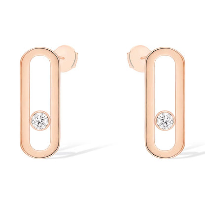 [OAKJURI Jewelry]MOVE UNO SMALL 1 DIAMOND EARRINGS