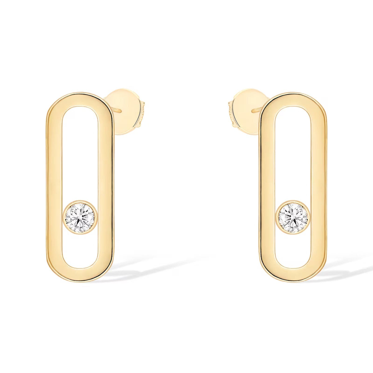 [OAKJURI Jewelry]MOVE UNO SMALL 1 DIAMOND EARRINGS