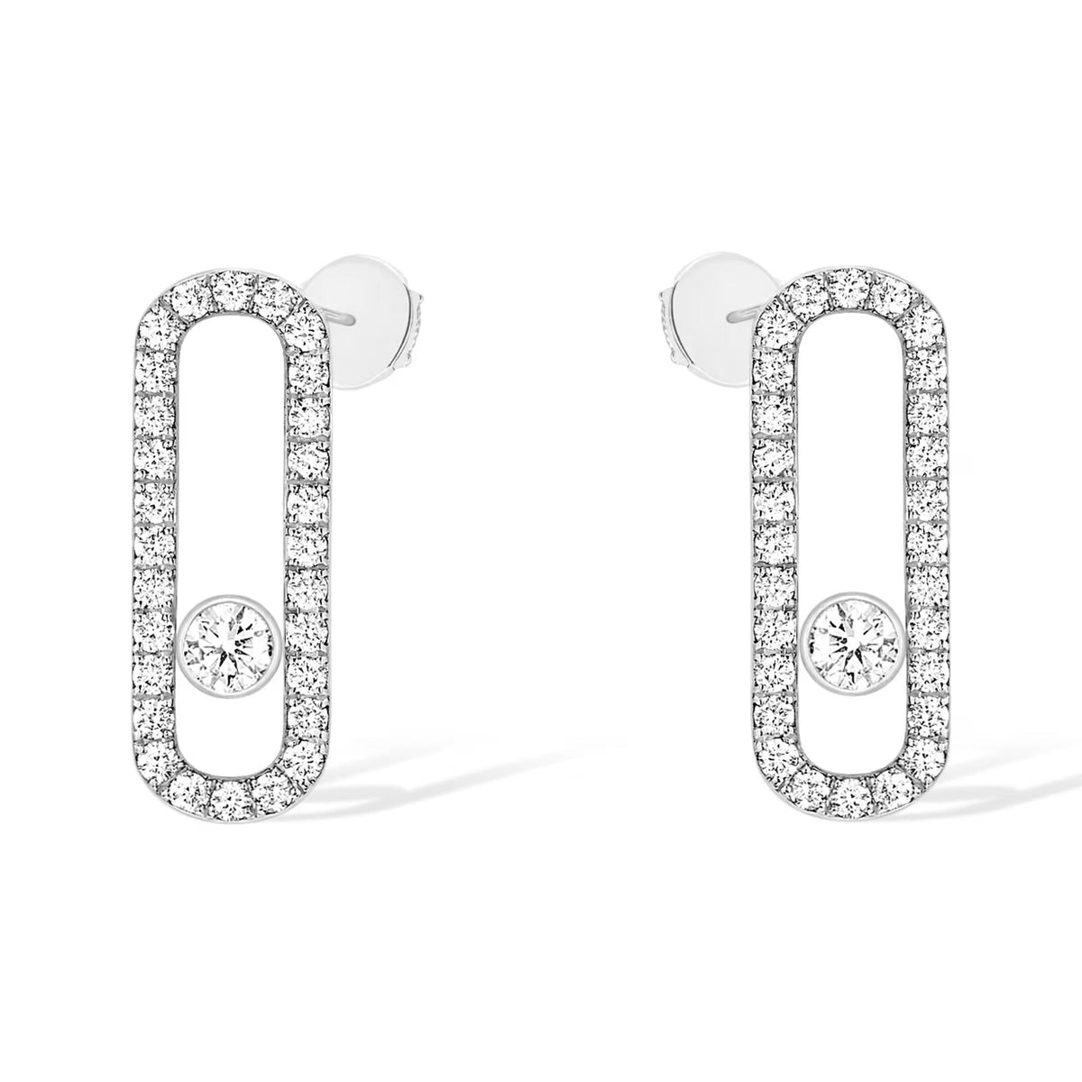 [OAKJURI Jewelry]MOVE UNO STUD DIAMOND PAVED EARRINGS