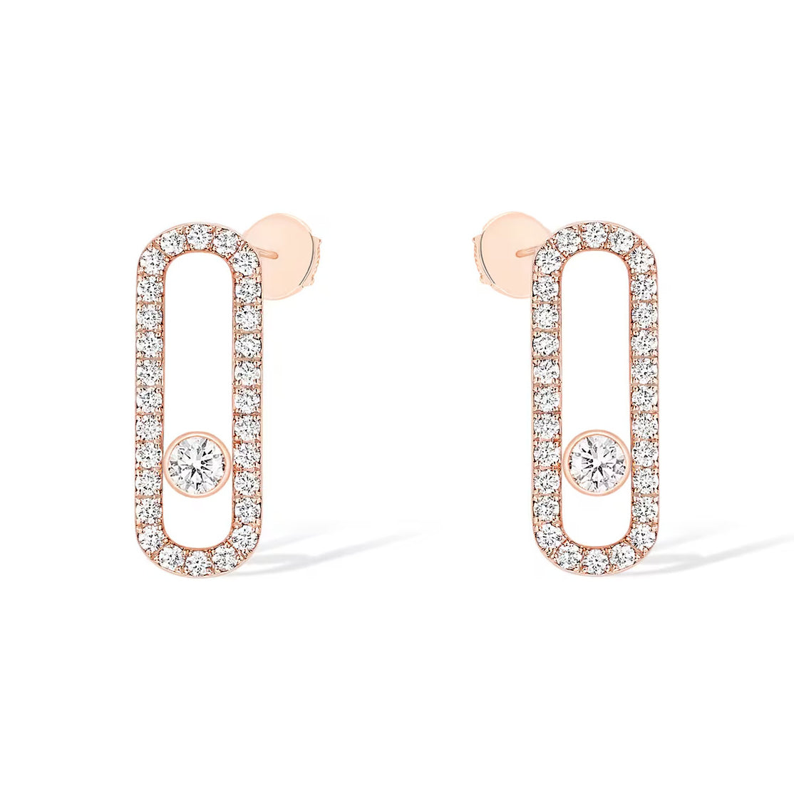 [OAKJURI Jewelry]MOVE UNO STUD DIAMOND PAVED EARRINGS