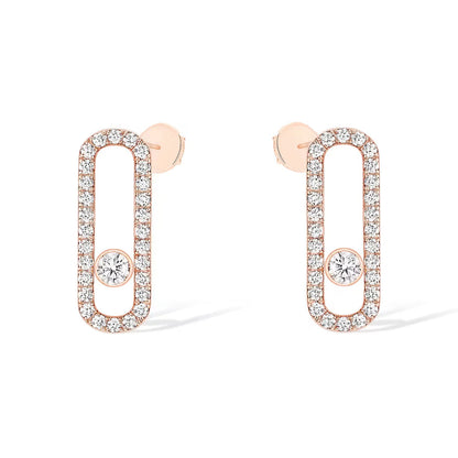 [OAKJURI Jewelry]MOVE UNO STUD DIAMOND PAVED EARRINGS