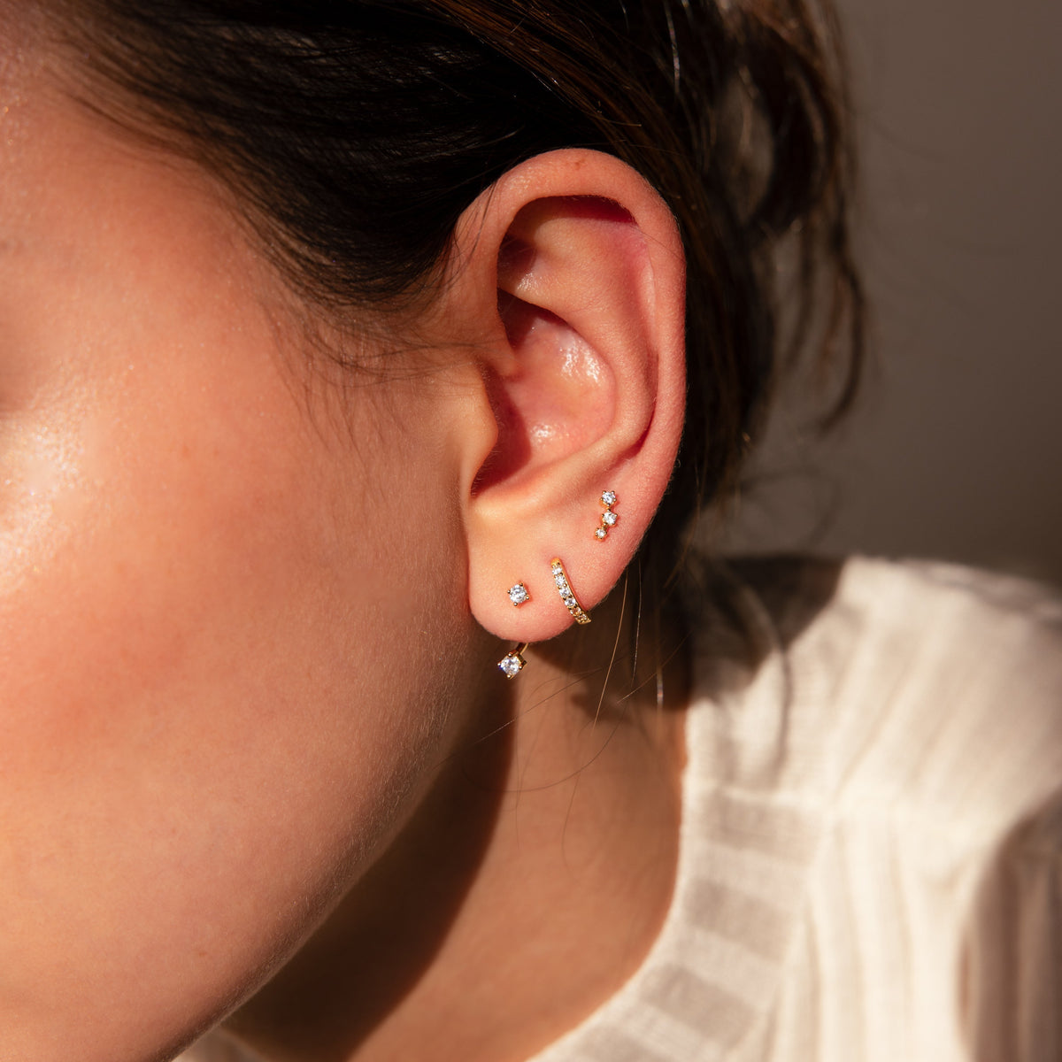 Diamond Earrings Set