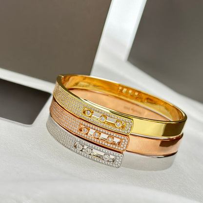 [OAKJURI Jewelry]Move Noa Rose Gold Pavé Diamond Bangle Bracelet