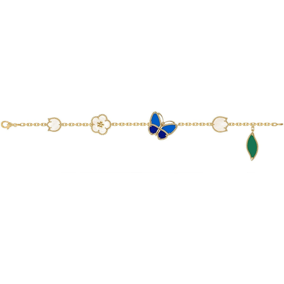 [OAKJURI Jewelry]LUCKY SPRING BUTTERFLY 5 MOTIF BRACELET