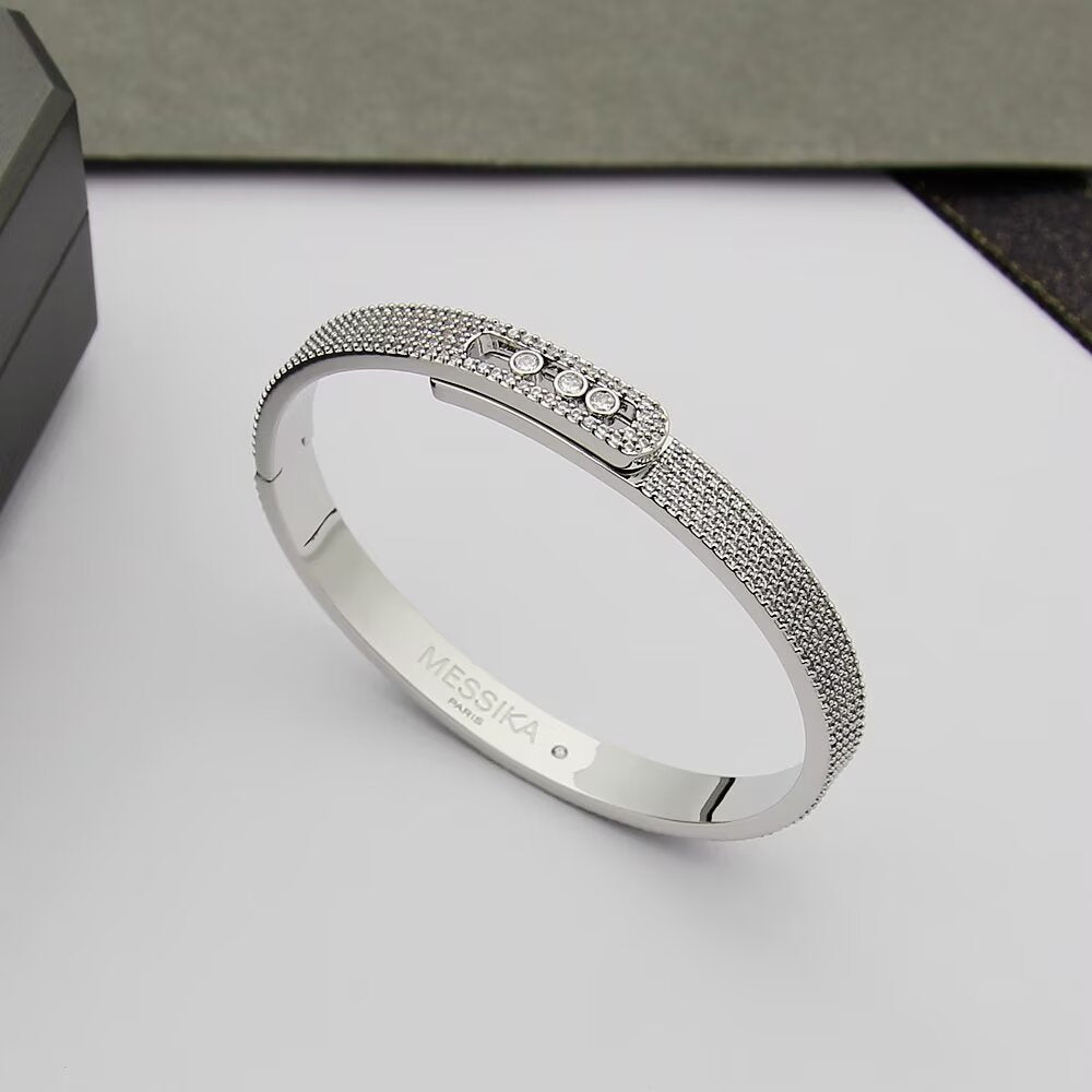 [OAKJURI Jewelry]Move Noa Full Pavé Diamond Bangle Bracelet