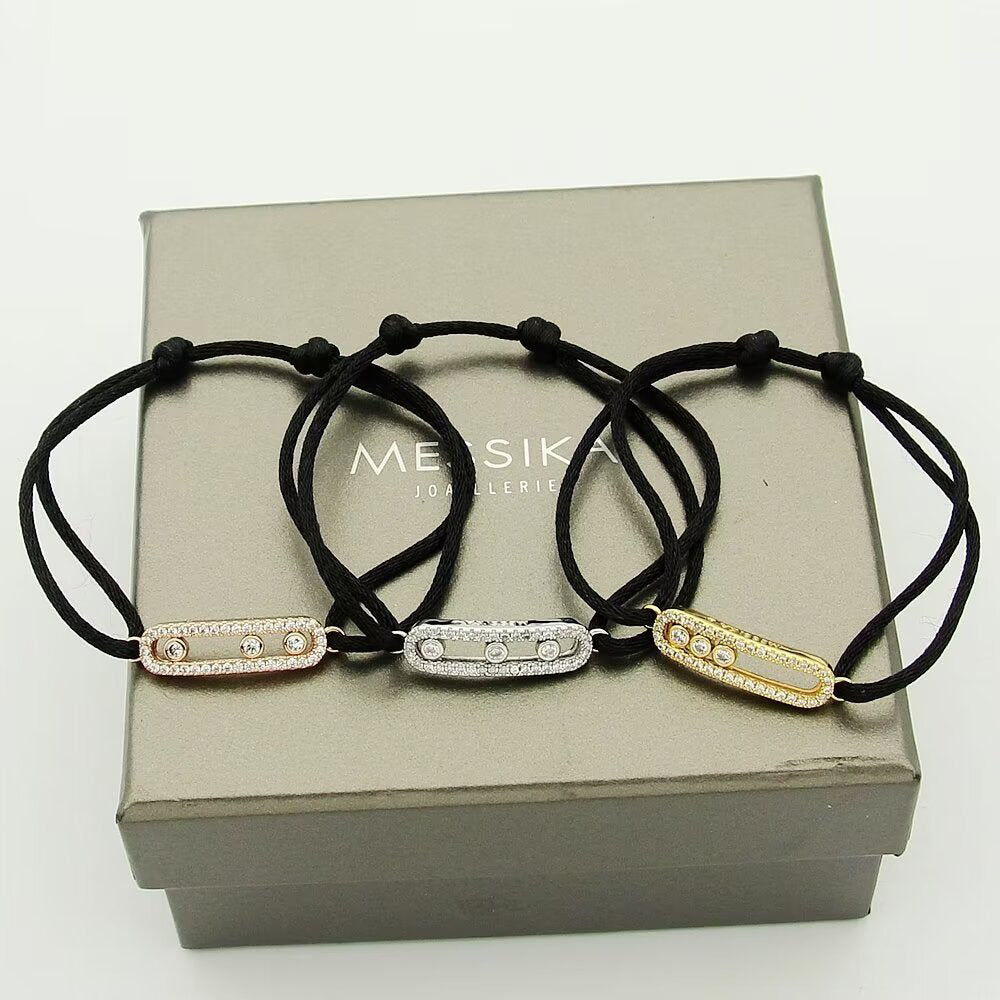 [OAKJURI Jewelry]Messika Care(s) pink cord pavé bracelet