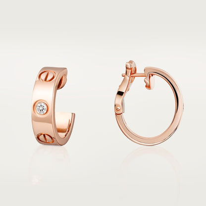 [OAKJURI Jewelry] LOVE EARRINGS 5.7MM 2 DIAMONDS