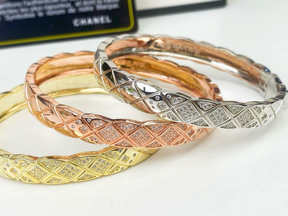 [OAKJURI Jewelry]KOKO CRUSH HALF DIAMONDS GLOD SILVER ROSE GOLD