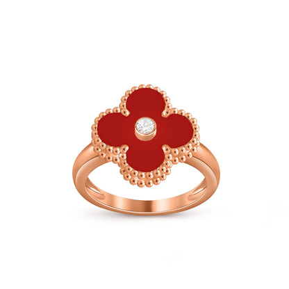 [OAKJURI Jewelry]CLOVER DIAMOND RING ROSE GOLD COLLECTION