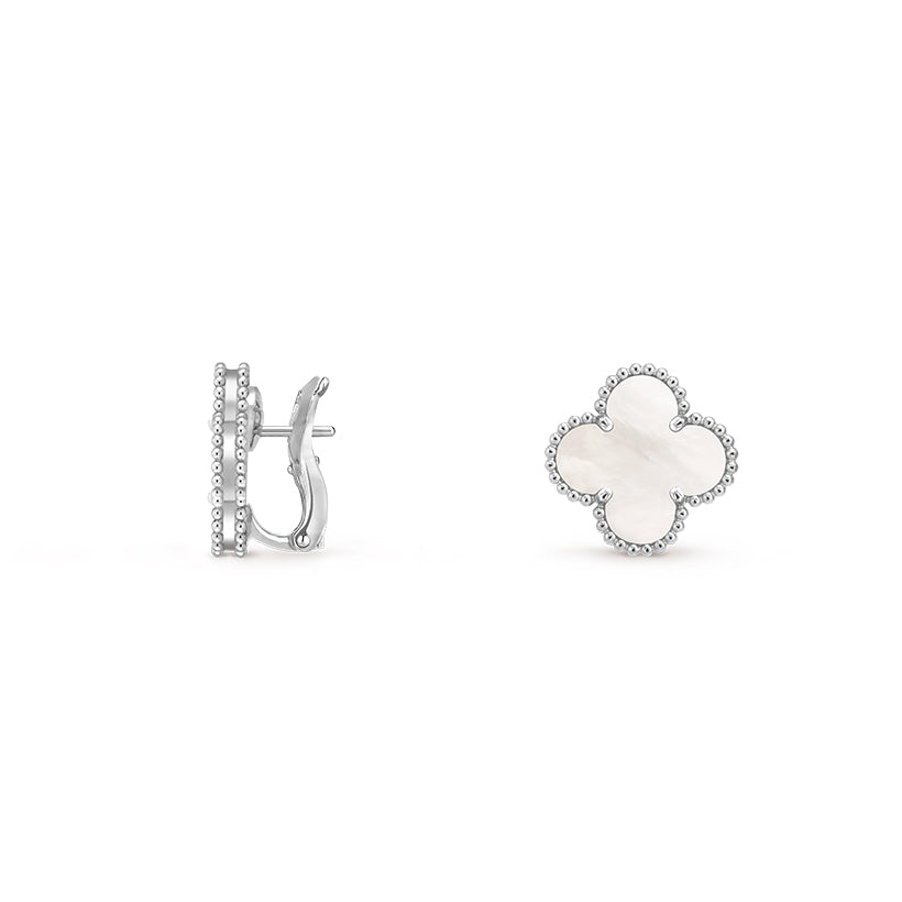 [OAKJURI Jewelry]CLOVER SILVER 15MM MOP EARRINGS COLLECTION