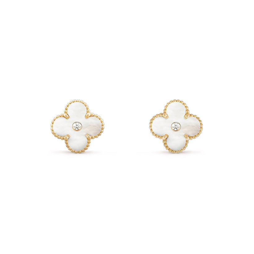 [OAKJURI Jewelry]CLOVER  15MM DIAMOND EARRINGS COLLECTION