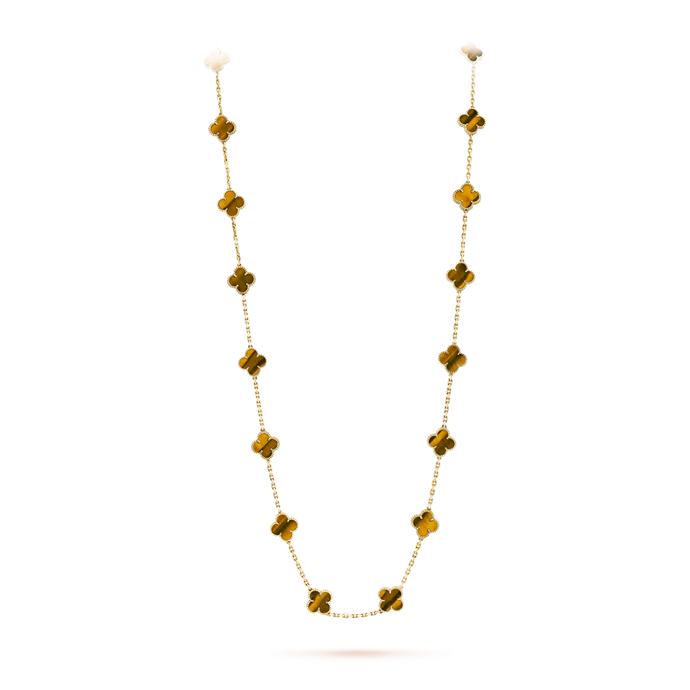 [OAKJURI Jewelry]CLOVER 20 MOTIFS TIGER EYE ROSE GOLD