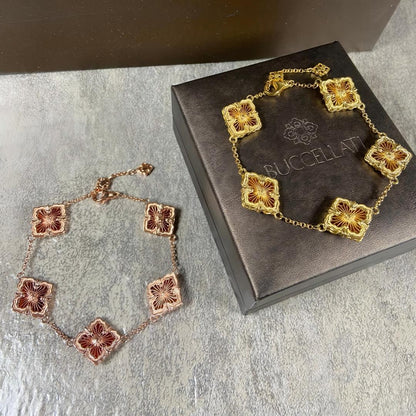 [OAKJURI Jewelry JEWELRY] OPERA 5 MOTIFS TULLE ENAMEL BRACELET