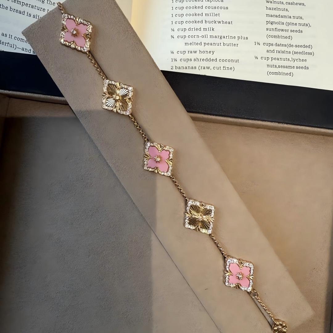[OAKJURI Jewelry JEWELRY] OPERA 5 MOTIFS TULLE ENAMEL BRACELET