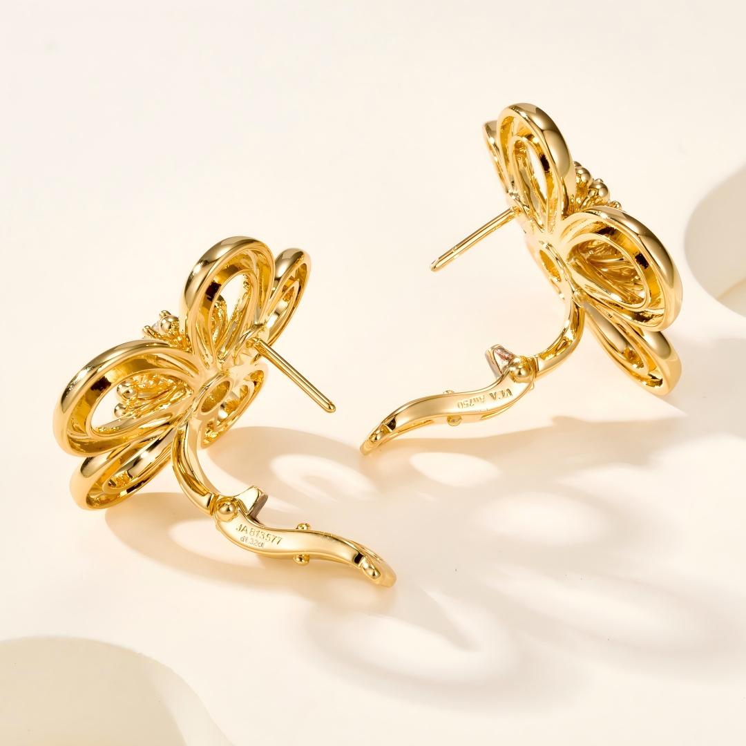 [OAKJURI Jewelry] FLOWERLACE EARRING 5 DIAMONDS