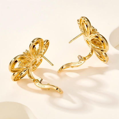[OAKJURI Jewelry] FLOWERLACE EARRING 5 DIAMONDS