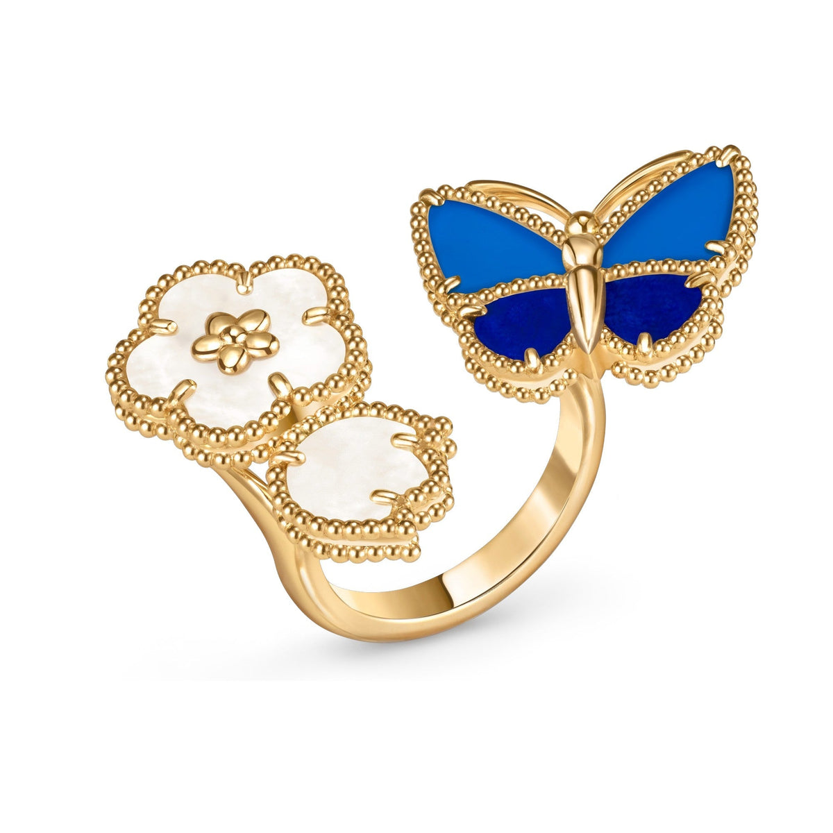 [OAKJURI Jewelry]LUCKY SPRING BUTTERFLY OPEN-FACE RINGS