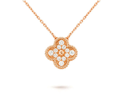 [OAKJURI Jewelry]CLOVER 15MM SINGLE FLOWER NECKLACE COLLECTION