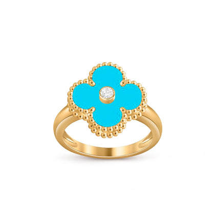[OAKJURI Jewelry]CLOVER DIAMOND RING GOLD COLLECTION