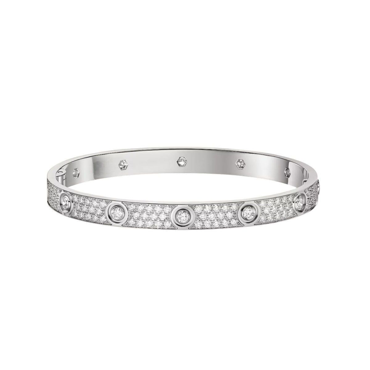 [OAKJURI Jewelry] LOVE BRACELET 6.1MM DIAMOND-PAVED 10 BIG DIAMONDS