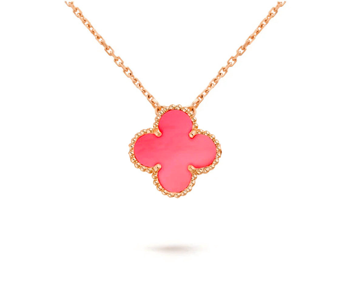 [OAKJURI Jewelry]CLOVER 15MM SINGLE FLOWER NECKLACE COLLECTION
