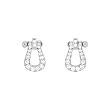 [OAKJURI Jewelry]FORCE 10 FULL DIAMOND STUD EARRINGS MINI MODEL