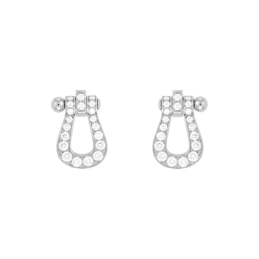 [OAKJURI Jewelry]FORCE 10 FULL DIAMOND STUD EARRINGS MINI MODEL