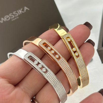 [OAKJURI Jewelry]Move Noa Rose Gold Pavé Diamond Bangle Bracelet